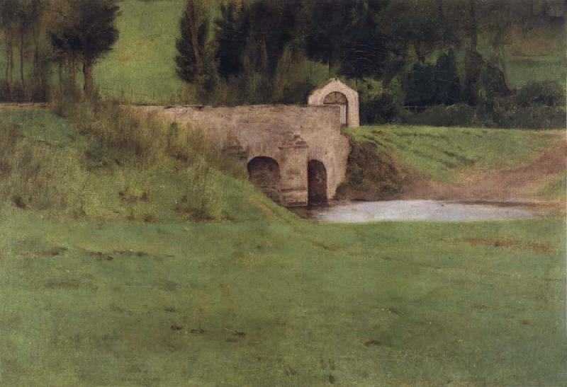 Fernand Khnopff The Bridge at Fosset oil painting picture
